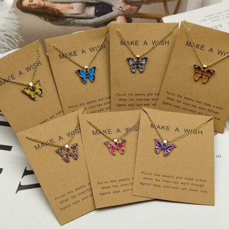 Butterfly shaped pendant necklace