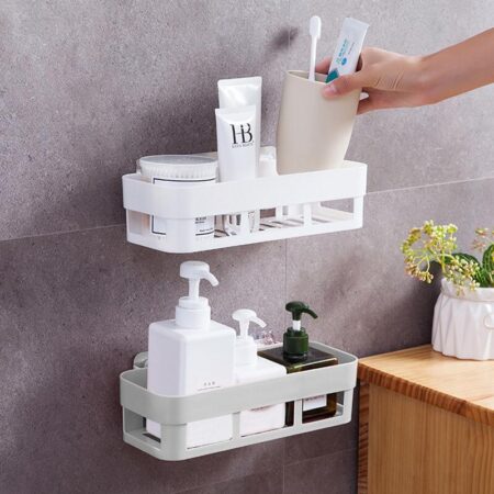 Daitory 2 Combo Wall Mount Bathroom Shelf and Soap Rack for Home and Kitchen