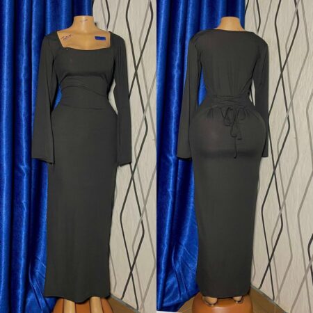Long sleeves body con dress